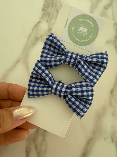 Colitas Mini Lucia (cuadrille azul) - comprar online