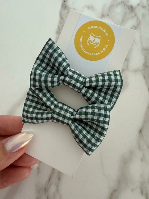 Colitas Mini Lucia (cuadrille verde) - comprar online