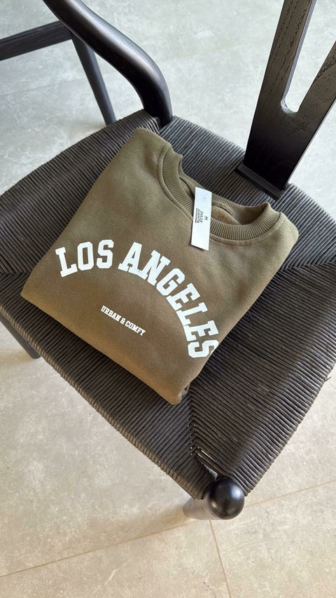 Buzo Los Angeles (Doble Estampa) Verde Militar - comprar online