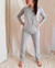 Pijama Embarazo y Lactancia Gris - comprar online