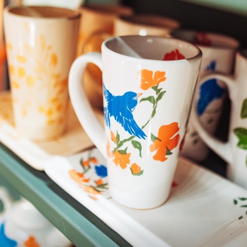 Taza Alta Blue Bird