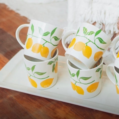 Taza Limones Porcelana - comprar online