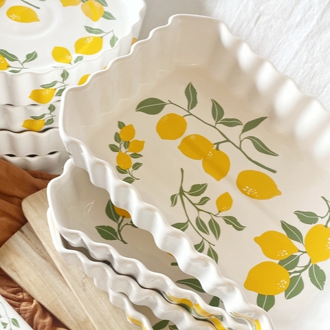 Fuente Rectangular Grande Limones