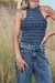 BLUSA ELASTIZADA DENIM - comprar online