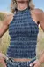 BLUSA ELASTIZADA DENIM