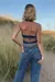 BLUSA ELASTIZADA DENIM - Vara Alta