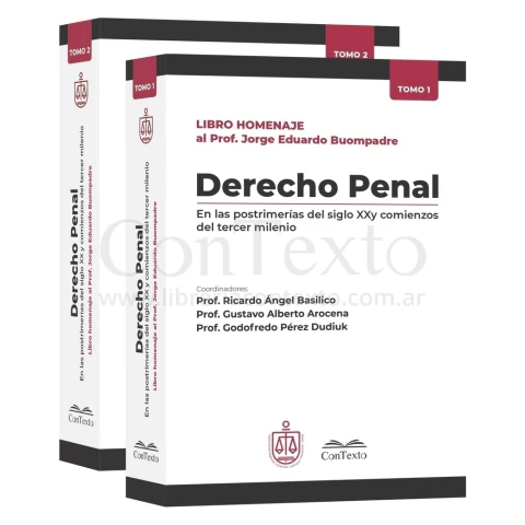 Derecho Penal (Homenaje al Dr. Buompadre). 2 TOMOS. Rust - comprar online