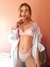 Imagen de 5659 Conjunto bralette con less de encaje ROSA.