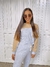 7822A. Buzo Oversize SELENA GRIS Y CAMEL - comprar online