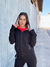 5914F. Campera frisado con strass NEGRO - CLARA LENCERIA