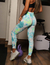821SL. Calza seamless BATIK VERDE-CELESTE