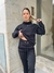 5610. Buzo over con cuello NEGRO - comprar online