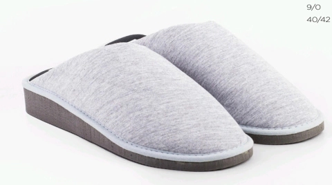 Chinela spring invierno GRIS CLARO