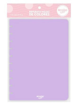 Repuesto carta Mooving loop color 30 hojas rayado ART1712014
