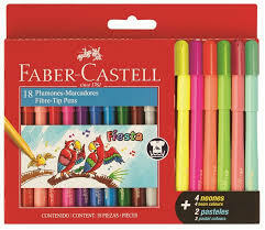 MARCADOR FABER FIESTA 45 X12 + 4 NEÓN + 2 PASTEL