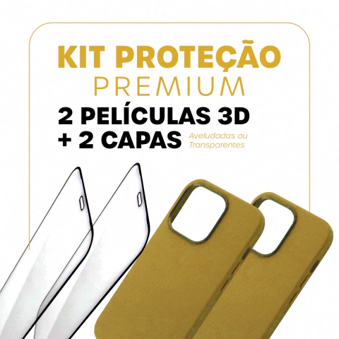 Kit Proteção Premium – 2 Películas 3D + 2 Capas (Aveludadas ou Transparentes) - comprar online