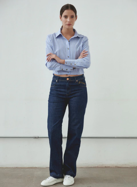Jean Sophia Zipper Deep Blue - comprar online