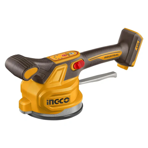 Ventosa vibradora a batería Ingco modelo CTVLI2001 de color amarillo y negro, sin batería ni cargador