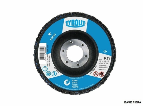 Disco flap TYROLIT basic fibra/zirconio 180 28a gr.80