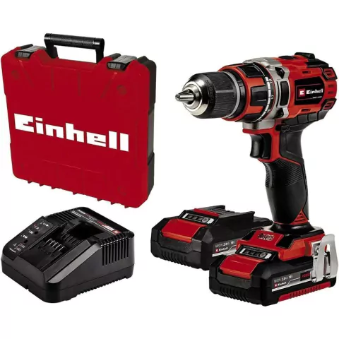 Taladro Einhell con Percutor 18v con Cargador y 2 Baterías TE-CD 18/50 LI-I BL Kit