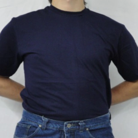 Remera de Algodón Fortaleza Manga Corta Azul