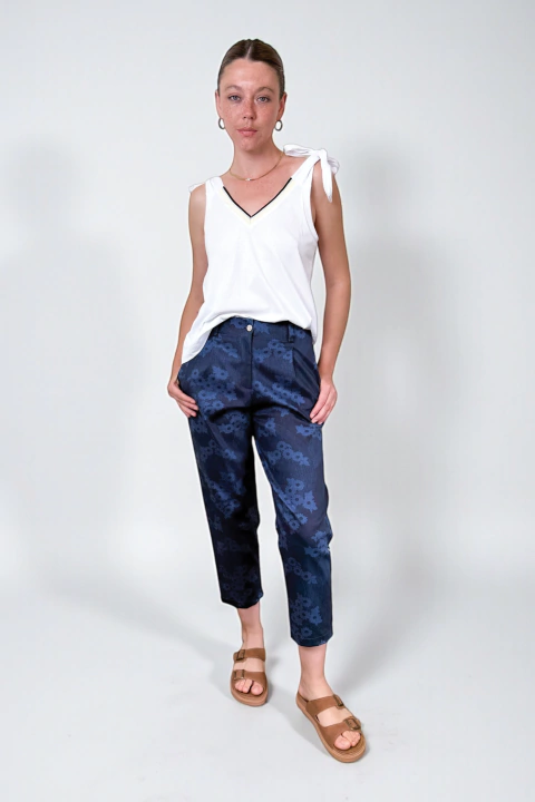 Pantalon Slouchy Roma Azul - comprar online