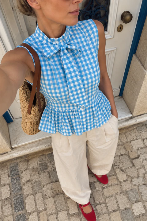 Camisa Naia Vichy Azul
