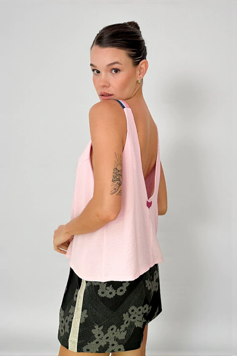 Musculosa Florencia Rosa - comprar online