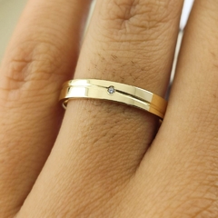 Aliança Roma Ouro 18k - I C Pratas Joalherias