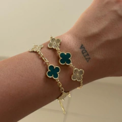 Pulseira trevo verde