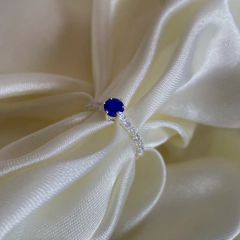 ANEL PRATA925 INSIDE OUT SAFIRA AZUL