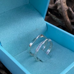 PAR ALIANÇA CROOKED PRATA950 - comprar online