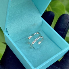 PAR ALIANÇA CROOKED PRATA950 - I C Pratas Joalherias