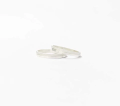 Aliança 2mm meio/meio - comprar online