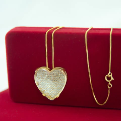 Gargantilha Coração Cristal