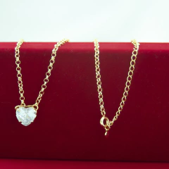 Gargantilha Coração Zircônia