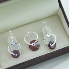 Conjunto Coração C/ Pedra