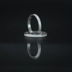 Aliança 2mm chanfrada