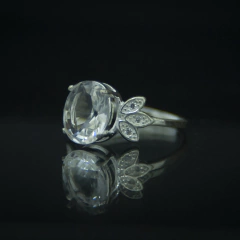 Anel Pétala Pedra Zircônia