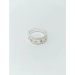 Anel com Bolinhas com Zirconia - comprar online