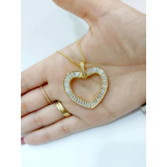 Gargantilha Coração Baguete - comprar online