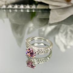 Anel Solitário Charlotte Rosa - comprar online