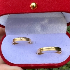 Par de alianças mista ouro18k na internet