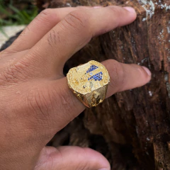 ANEL MÃE DE DEUS BANHADO A OURO18K - comprar online