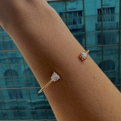 BRACELETE REGULÁVEL ZIRCÔNIA CORAÇÃO BRANCA na internet