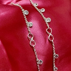PULSEIRA ZIRCÔNIA COM INFINITO NO MEIO - comprar online