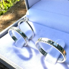 COMBO ITALY PAR DE ALIANÇA + ANEL SOLITARIO BRINDE - comprar online