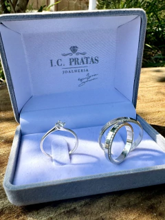 COMBO ITALY PAR DE ALIANÇA + ANEL SOLITARIO BRINDE - loja online