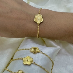 Pulseira inspiração 1 trevo Dourado