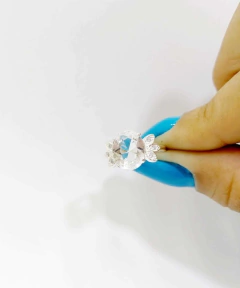 Anel Pétala Pedra Zircônia - I C Pratas Joalherias